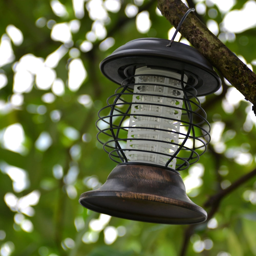 AGPtek LED Solar Bug Zapper Insect Killer Lamp Stainless Steel UV