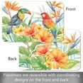 thumbnail image 4 of CounterArt "Tropical Birds" 4 Pack Reversible Flexible Plastic Placemats, 4 of 8