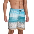 thumbnail image 2 of Naloa Sunny Ocean Waves Men's Short Pajama Pants, Pj Shorts, Lounge Comfort Shorts-4X-Large, 2 of 6