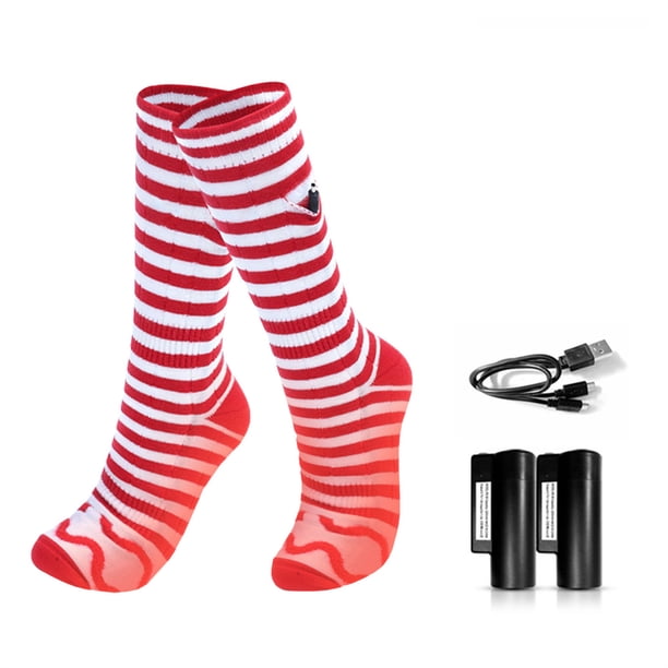 Calcetines Térmicos Navideños Recargables De 3 Niveles Con Control De Temperatura, Calcetines Térmicos De Invierno Para Esquiar, Senderismo Y Montar Methold AP008141-01