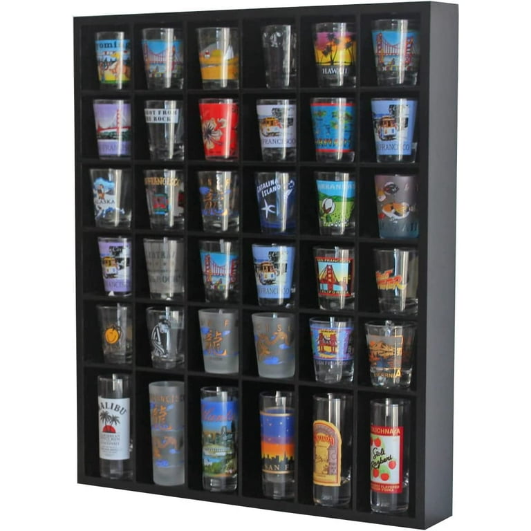 Shot glass shadow box deals