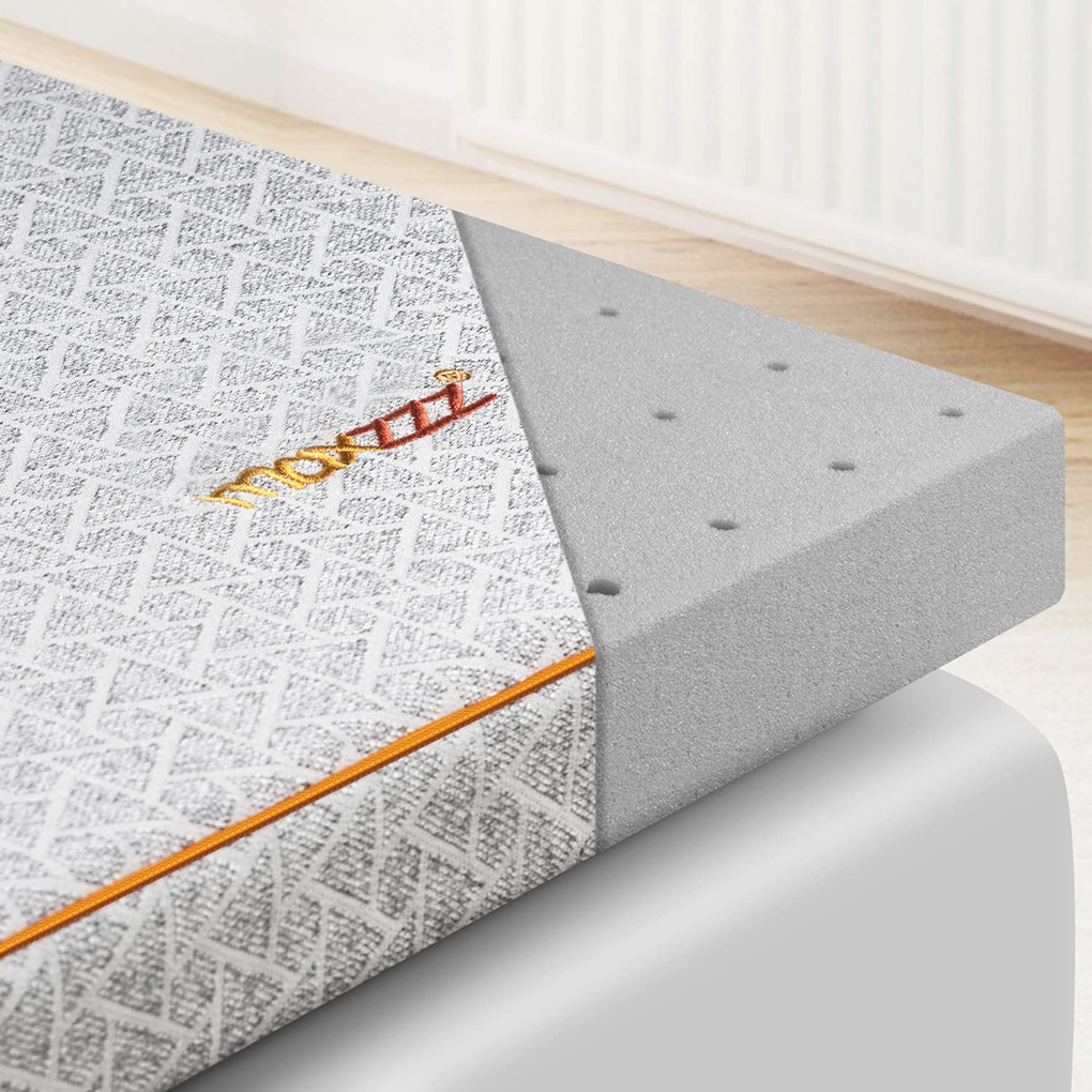 Queen Memory Foam Topper, 2 Inch Bamboo Charcoal Mattress Topper With