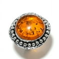 thumbnail image 2 of Natural Baltic Amber Gemstone Handmade 925 Sterling Silver Ring Size 8, 2 of 2