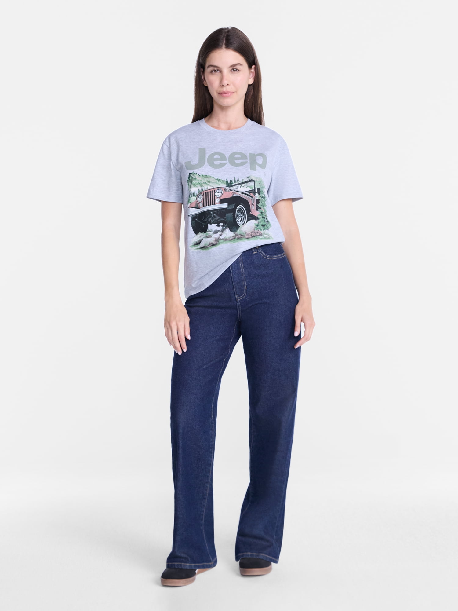 Jeep Women's Graphic Tee with Short Sleeves, Sizes XXS-XXL