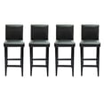 thumbnail image 3 of vidaXL Set of 6 Modern White Artificial Leather Bar Stools, 3 of 16