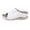 White, variant on Women's Slide Sandals, Non- Open Toe Slippers with Arch Support,Khaki,US:7
