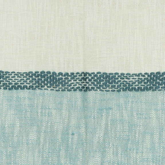 Rizzy Home  Color Block with Stripes Woven Throw Blue/Natural