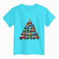 thumbnail image 4 of sdbrld Christmas Shirts for 2T 3T Toddler Kids Boys Merry Christmas T-Shirts Short Sleeve Holiday Tee Xmas Gift Tops Sky Blue Sizes 2-3 Years, 4 of 5
