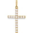 thumbnail image 1 of 10K Yellow Gold Polished Cz Latin Cross Charm (Width 13.8) (Length 19.2) - Jbsp, 1 of 5