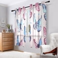 thumbnail image 6 of Pink Blue Butterflies Blackout Curtains Thermal Insulation 63 inch Grommet for Bedroom Living Room Bathroom Kitchen Windows 2 Pack, 6 of 6