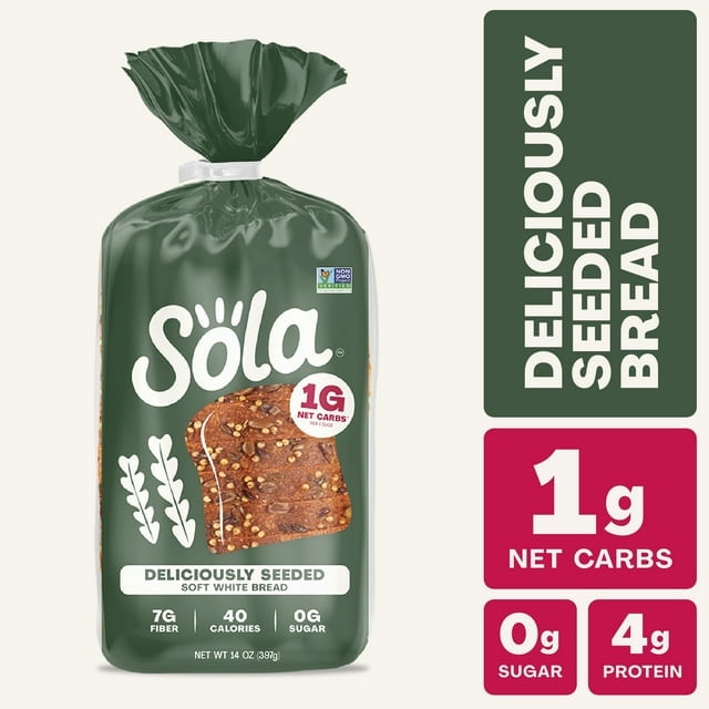 SOLA BREAD PACK OF 3  Sweet & Buttery, Sweet Oat Sliced   and Deliciously Seeded Bread