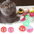 thumbnail image 2 of Multicolor Hollow Bell Ball Plastic Ball Cat Dog Toy D4E2 Bell Toy Sound Z E2P3, 2 of 11