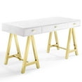 thumbnail image 2 of Modway Jettison Office Desk in Gold White, 2 of 8
