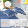 thumbnail image 2 of 3 Piece Dark Blue Retro Greek Key Duvet Cover Set Queen Size,Microfiber Comforter/Quilt Cover with Corner Ties and 2 Pillowcases,Geometric Greece Ancient Rustic All Season Bedding with Zipper Closure, 2 of 8