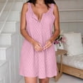 thumbnail image 2 of Bxsruta Womens Summer Beach Cover Up Swimwear Casual V Neck Sleeveless Mini Dress, 2 of 6