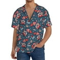 thumbnail image 3 of Xecao offers the Gnome Love USA for Men's Casual Short-sleeved Shirt, a button-up collared shirt with a pocket, perfect for beach vacations and yacht travel in the X-Large size., 3 of 7