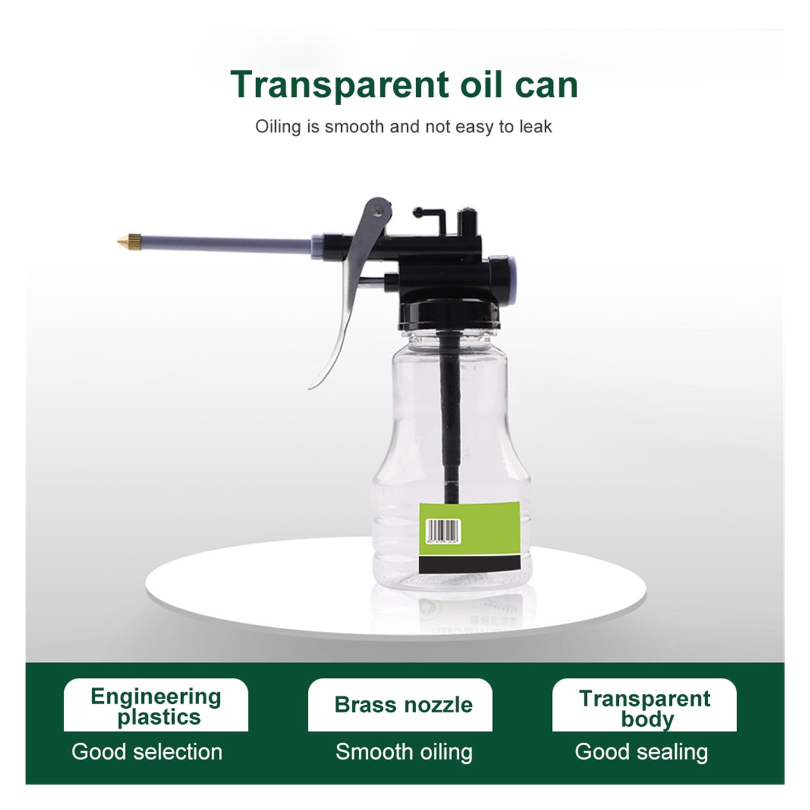 Oil Can High Pressure Hand Pump Oiler Lubrication Metal Gun for Lubricants Oiler with Oil Spray Hose
