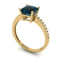 thumbnail image 2 of Clara Pucci 14K Yellow Gold 2.7ct LondonBlueTopaz Solitaire with Accents, 2 of 7