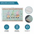 thumbnail image 6 of Easter Placemats Set of 4, Farmhouse Gnomes Rabbits Eggs Wooden Grain Placemats for Dining Table, Place Mats for Kitchen Tabletop, Waterproof Wipeable Dining Table Mats Set, 6 of 9