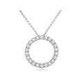 thumbnail image 3 of 5ct TW Round Cut Diamond Circle Pendant 14K White Gold, 3 of 3