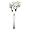 thumbnail image 3 of 0.87 ct Round Cut Natural Morganite Three-Stone Engagement Ring for Women in 18K White Gold, 3 of 5
