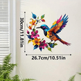 thumbnail image 6 of Metal Wall Art Decoration with Bird and Flower Design for Outdoor Garden Fence Porch Patio Wall Decor 11.81 Inches Colorful Nature-Inspired, 6 of 7