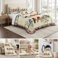 thumbnail image 6 of Quilts Twin Size Bedding Set, Rustic Cardinal Bird Lightweight Quilted Comforter, Country Leaves Branches Berries Pink Soft Reversible Bedspread Coverlet with Pillow Covers for All Season, 68" x 86", 6 of 9