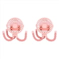 thumbnail image 1 of 2X Mini Ventilador Silencioso, Recargable por USB, Portátil, Rosa, 3 Velocidades, Ajustable, con Función de Iluminación, para Asiento de Coche, Cochecito, 1 of 6