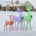 thumbnail image 4 of Pre-Lit Deer Family, Multicolor Lights, LED, Color Changing, Remote, 60, 52, and 36 Inch (Set of 3), 4 of 5