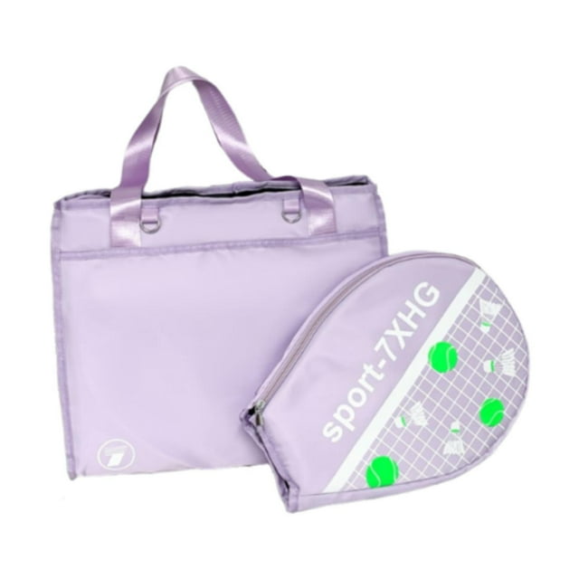 Bolsa de bádminton de tela Oxford para fitness, deporte, gran capacidad, para raquetas de hombro Púrpura