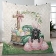 thumbnail image 4 of Easter Egg Labrador Retriever Bunny Ear Welcome Spring Truck Quilt Blanket Lab Dog Lover Gifts Cozy Comforter Throw Blanket - 12002, 4 of 5