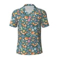 thumbnail image 2 of Daiia Foxes and Birds in Forest Pattern Men’s Polo Shirts,Solid Deck Shirt,Classic Fit, Breathable Cotton Polo for Casual and Sport Wear-Medium, 2 of 7
