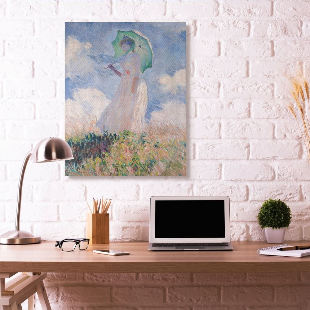 Stupell Industries Woman With Parasol Monet Classic Painting Canvas Wall Art by Claude Monet, 36" x 48"