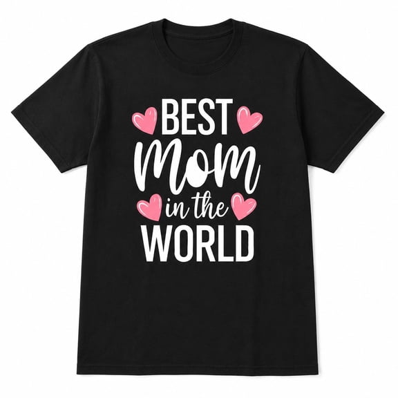Best Mom in the World Graphic T-Shirt – Mother's Day Gift Tee for Mom, Wife | Unisex, S–4XL
