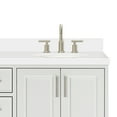 thumbnail image 5 of Ariel Stafford 61 Inch Double Oval Sink Vanity With White Quartz Countertop W/1.5" Edge In White, 5 of 11