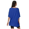 thumbnail image 3 of Women's Oversized T Shirts Summer Short Sleeve Loose Fit Casual Crewneck Plain Tops, 3 of 6