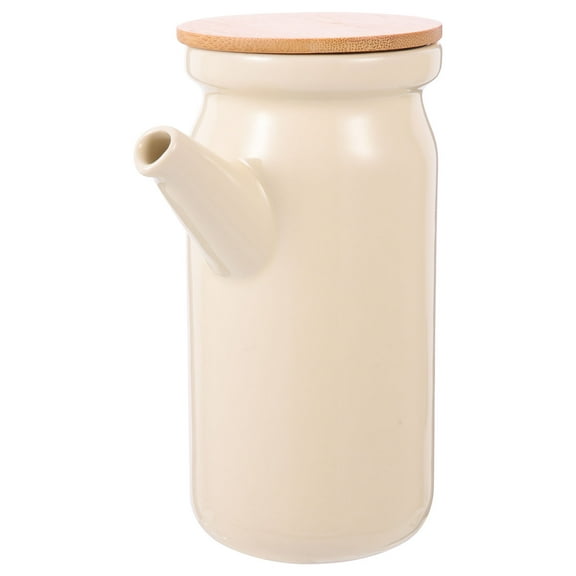 FRCOLOR  Kitchen Spice Jar Olive Oil Bottle Cooking Pancake Dispenser Beige