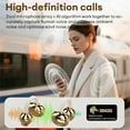 thumbnail image 2 of Fashionable Clip-On Wireless Headphones, Handbag-Style Clip-On Earphones, LED HD Display (White), 2 of 5