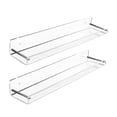 thumbnail image 1 of Estantes Flotantes Transparentes Estante De Pared Acrílico Estable Con Rieles Para Cocina Dormitorio Baño 2 Uds Methold HA017877-00, 1 of 6