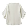 thumbnail image 4 of Tfken Summer Tshirts For Women Half Sleeve Crew Neck Tops Tees Casual Baggy T-Shirts Ladies Trendy Clothes Outwear Size Xxl Beige, 4 of 5