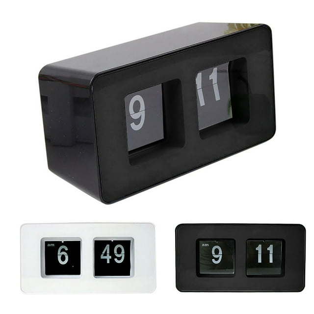 Cagogo under $5 1Pcs Flip Clock, Auto Flip Digital Clock, Modern Desk Wall Flip Clock, Retro Style Home Decor Clock, Silent Non Ticking Flip Clock, Battery Powered Flip Display Clock