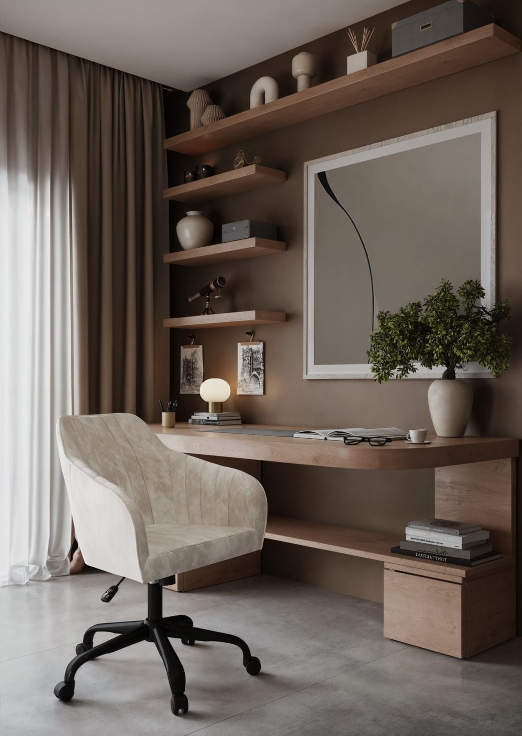 Ava Office Chair, Beige