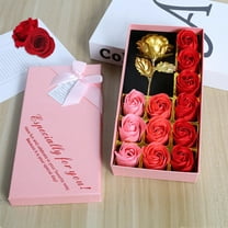 Scented Soap Roses Bouquet 12 Pack Simulation Flower Soap for Valentines Day Gift Home Bathroom Decor with Natural Fragrance(B)