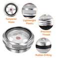thumbnail image 4 of Uxcell 4pcs Air Compressor Oil Sight Glass G1-1/4" Male Aluminum Alloy Hex Head Oil Indicator Window, 4 of 5