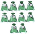 thumbnail image 1 of MesaSe 10Pcs Christmas Candy Bags Vibrant Color Smooth Surface Large Capacity Wear Resistant Multipurpose Decorative PET  Themed Candy Drawstring Bags for Home, 1 of 8