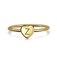 thumbnail image 2 of Bling Jewelry Womens Letter Z Block Alphabet Initial Heart Monogram Signet Ring Gold Plated Engraved, 2 of 4
