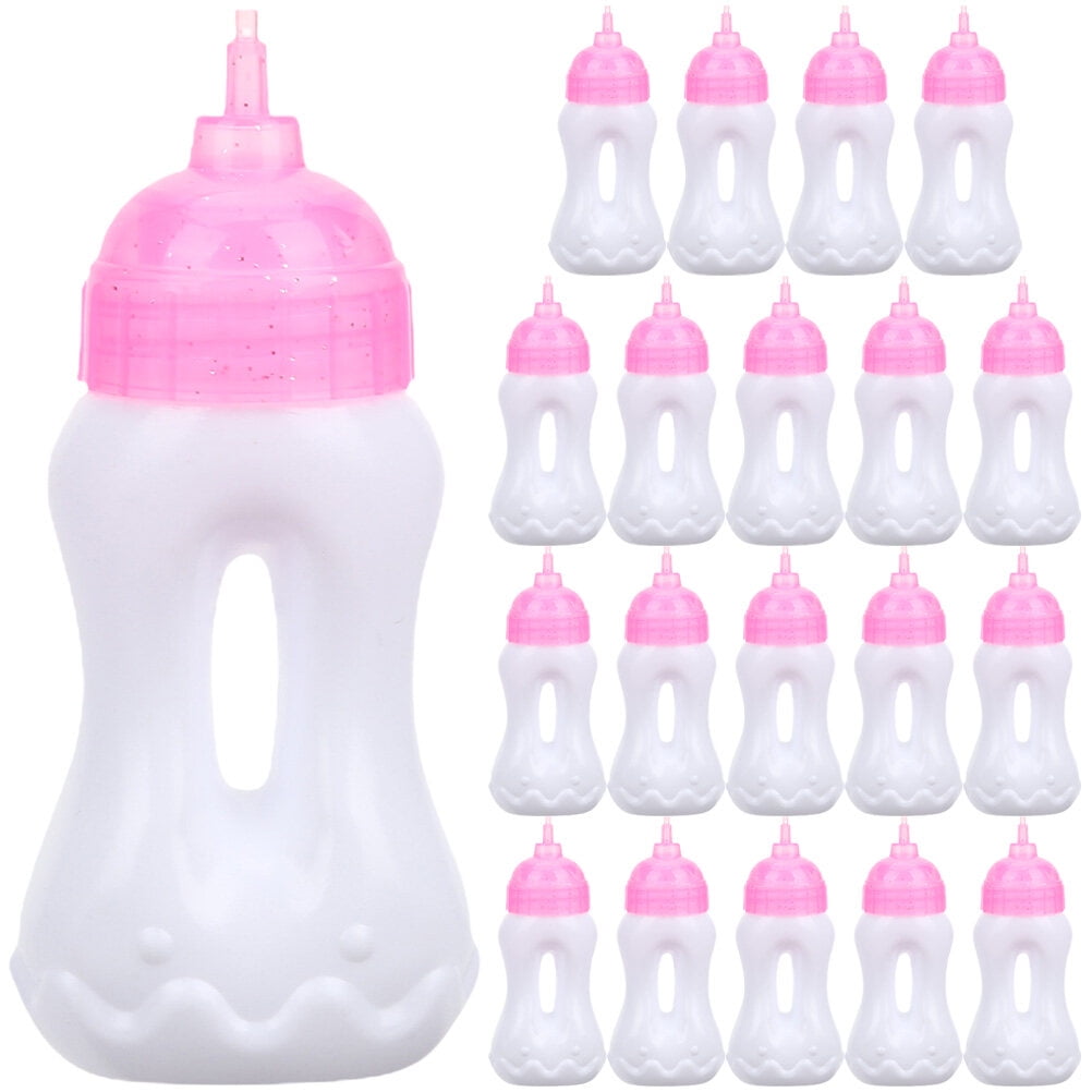 20Pcs Girls Baby Doll Milk Bottles Baby Doll Accessories Baby Shower