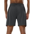 thumbnail image 3 of MIER Men's Quick-Dry Lightweight Training Running & Basketball Athletic Shorts, No Pockets, No Liner, Grey, L, 3 of 7