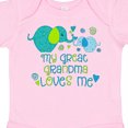 thumbnail image 4 of Inktastic My Great Grandma Loves Me Cute Elephants Boys or Girls Baby Bodysuit, 4 of 5