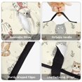 thumbnail image 6 of Monochrome Cat and Flower Beige Teens Toddler Nap Mat with Pillow, Sleeping Mat Bag for Preschool Daycare 60"x20", 6 of 6